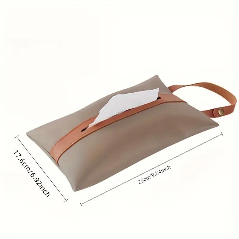 New Soft Leather Car Tissue Box Car Sun Visor Type Block Hanging Container Towel Napkin Holder Paper Rack Organizer Storage Bag