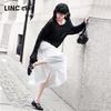 Jinyujie 2025 Spring Women's Sheer Hollow-Out Knit Long Sleeve Top
