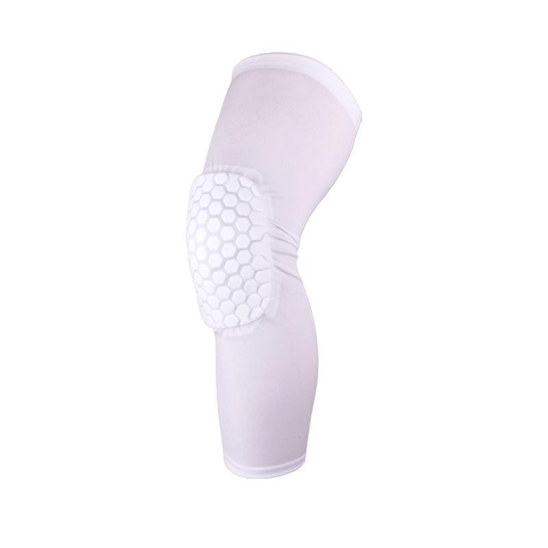 Single Basketball Honeycomb Kneepads and Leggings Anti-collision High Elastic Breathable Quick-drying Polyester Extended Lycra Protective Gear.