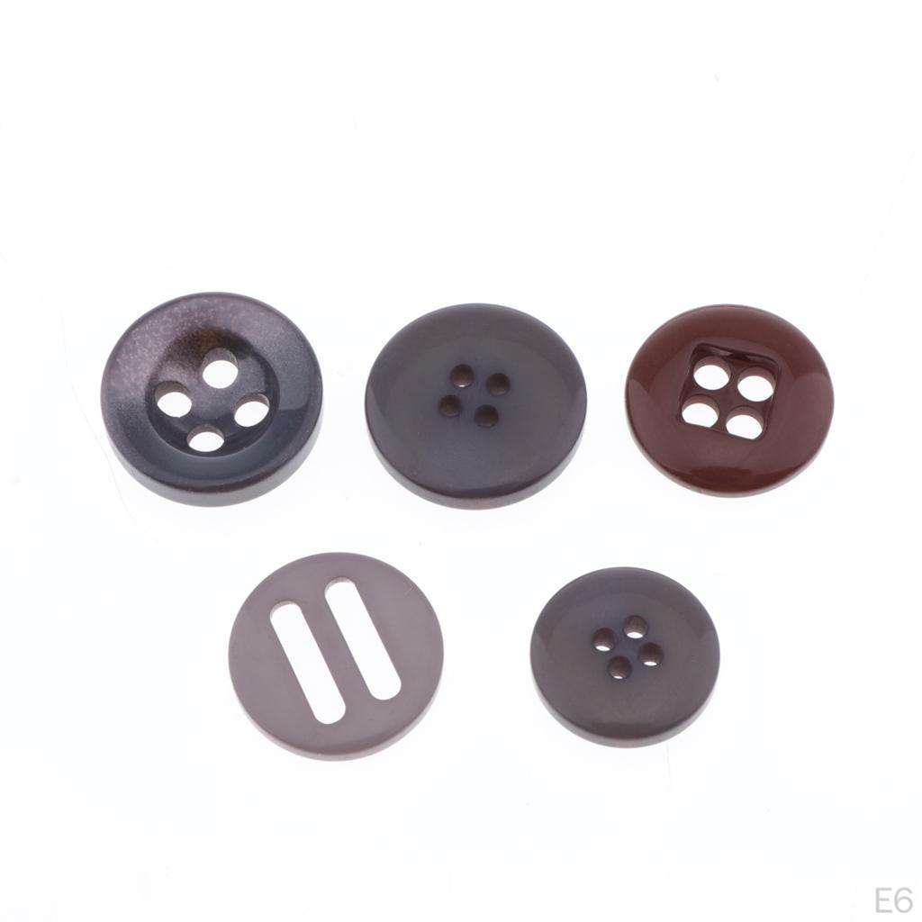 1 Paket Round Resin Decorative Buttons Sewing Craft