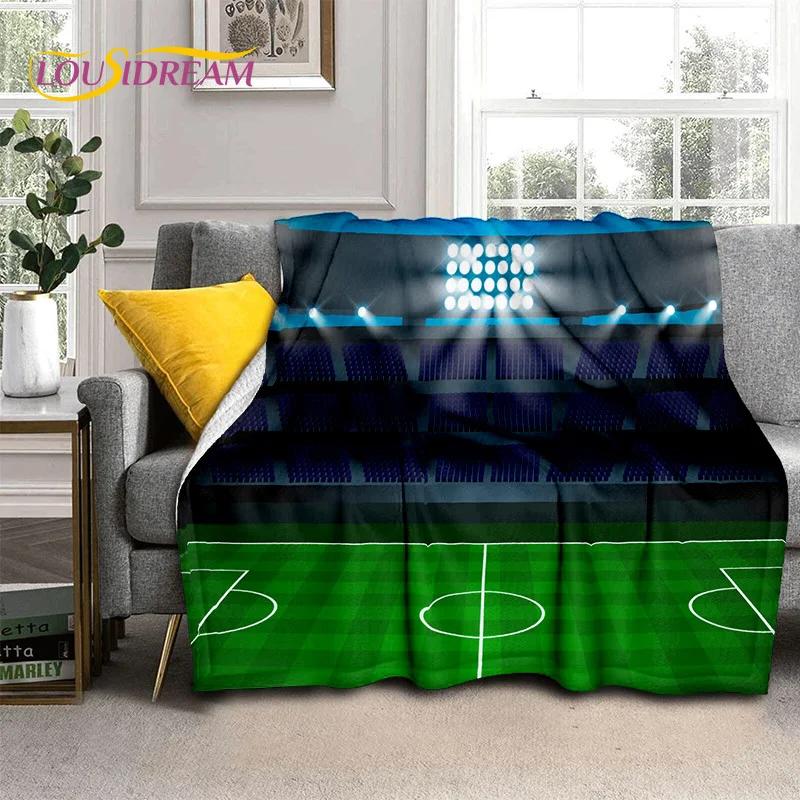 Football Field Soccer Sport Cartoon 29 Style Soft Blanket,Soft Throw Blanket for Home Bedroom Bed Sofa Travel Cover Child Gift