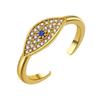 Luxury Evil Eye Blue Zircon Ring - High-End Design
