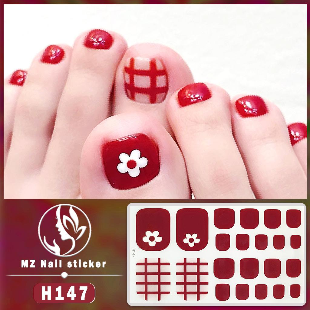 H New Nail Sticker 3D Diamond Nail Sticker Waterproof Long-lasting White Nail Sticker