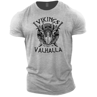 Neues Sommer-T-Shirt für Herren aus Baumwolle, Fitness-Sport-T-Shirt, Vikings-T-Shirt, Übergröße, Herren-Top, modisch, atmungsaktives Shirt für Oberteile