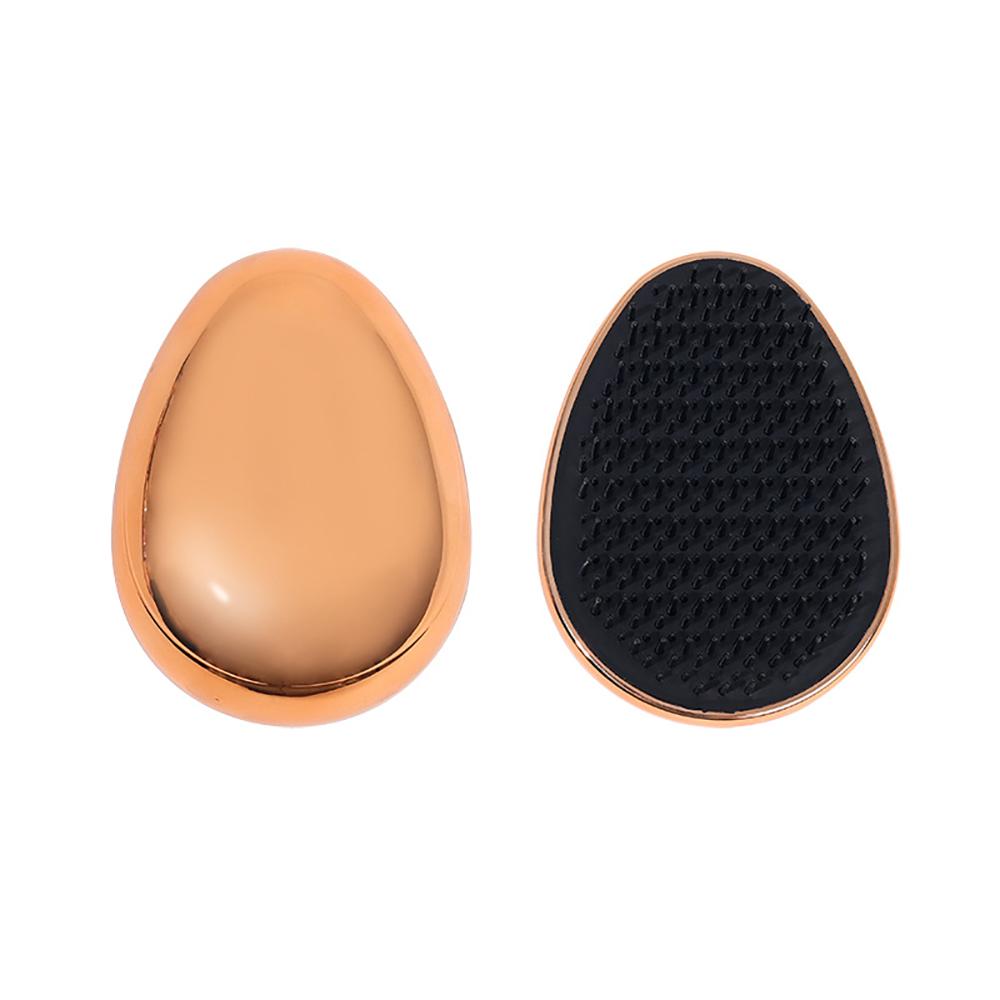 Portable Air Cushion Comb Mini Egg Comb Electroplating Material Detangling Hair Brush Dry Wet Hair Brushes Hairdressing Tools