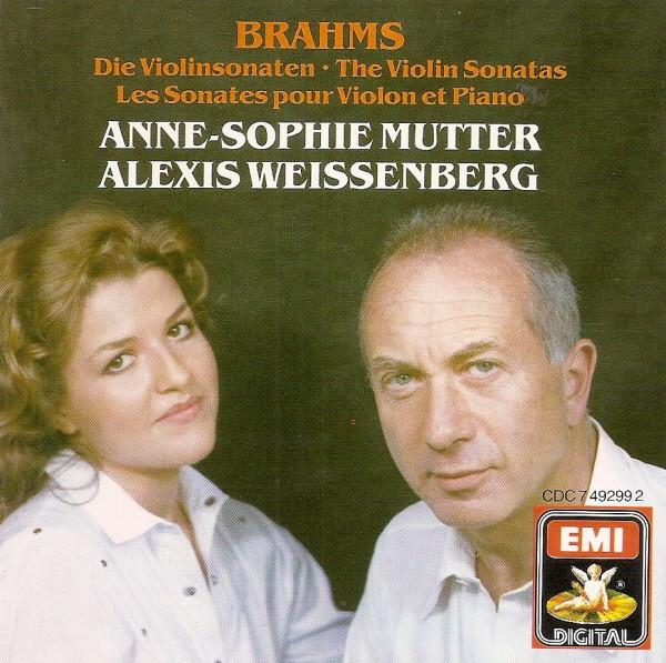 

CD ANNESOPHIE MUTTER ALEXIS WEISSENB Brahms Die Violinsonaten The Vio CDC7492992 Angel Records D Germany Classical Used