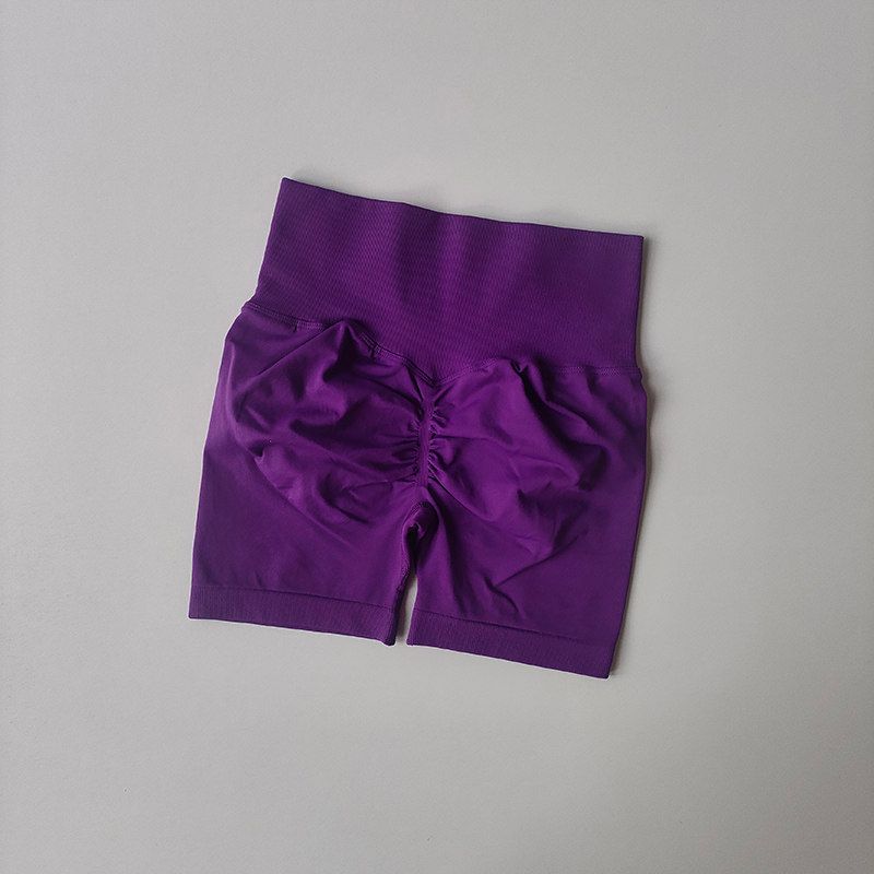 Fashion Peach Hip Lifting Sport Shorts Women's High Waist Abdominal-Shaping Slimming Running Training Hip-Showing Quick-Drying Three-Point Tights