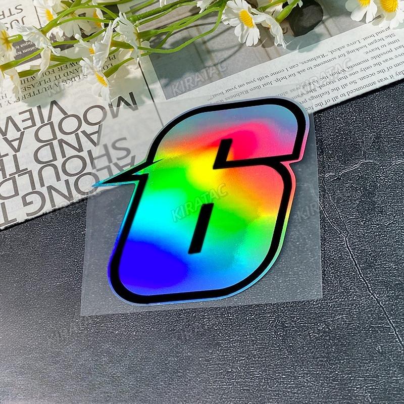 1PC Arabic Numerals Laser Motorcycle Stickers Waterproof for Motorbike Front Fairing Helemt Fender Scooter Bicycle Vinyl Decals