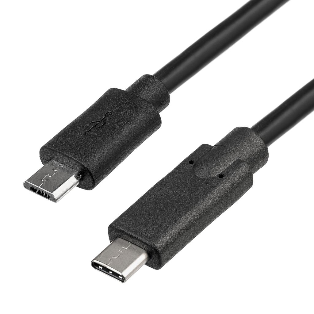 Kabel micro USB B - USB C 2.0 Akyga AK-USB-16 Przewód do ładowania telefonu 1m