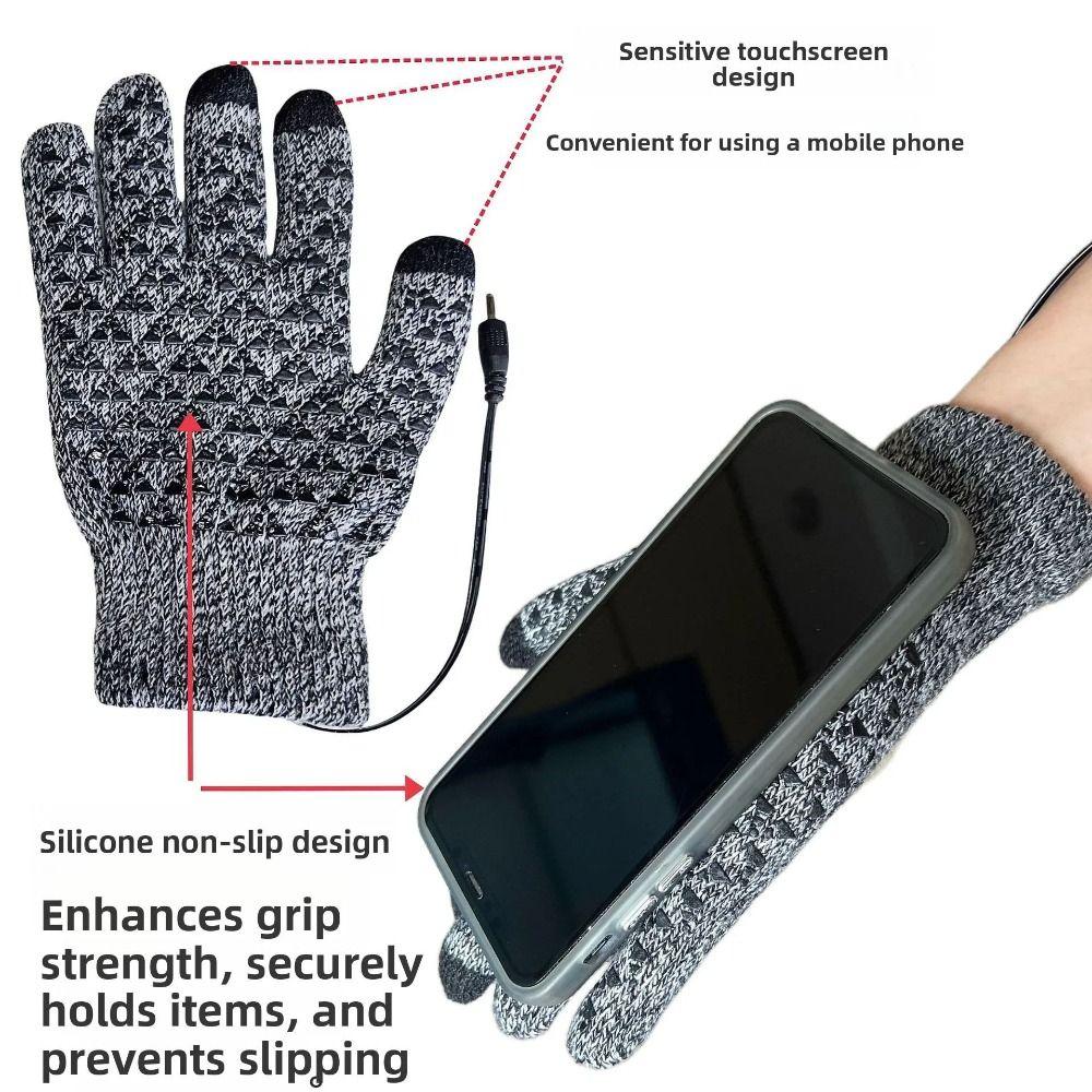 Thickened Electric Heating Gloves Touchscreen Hand Warming Gloves Touchscreen Gloves  Winter