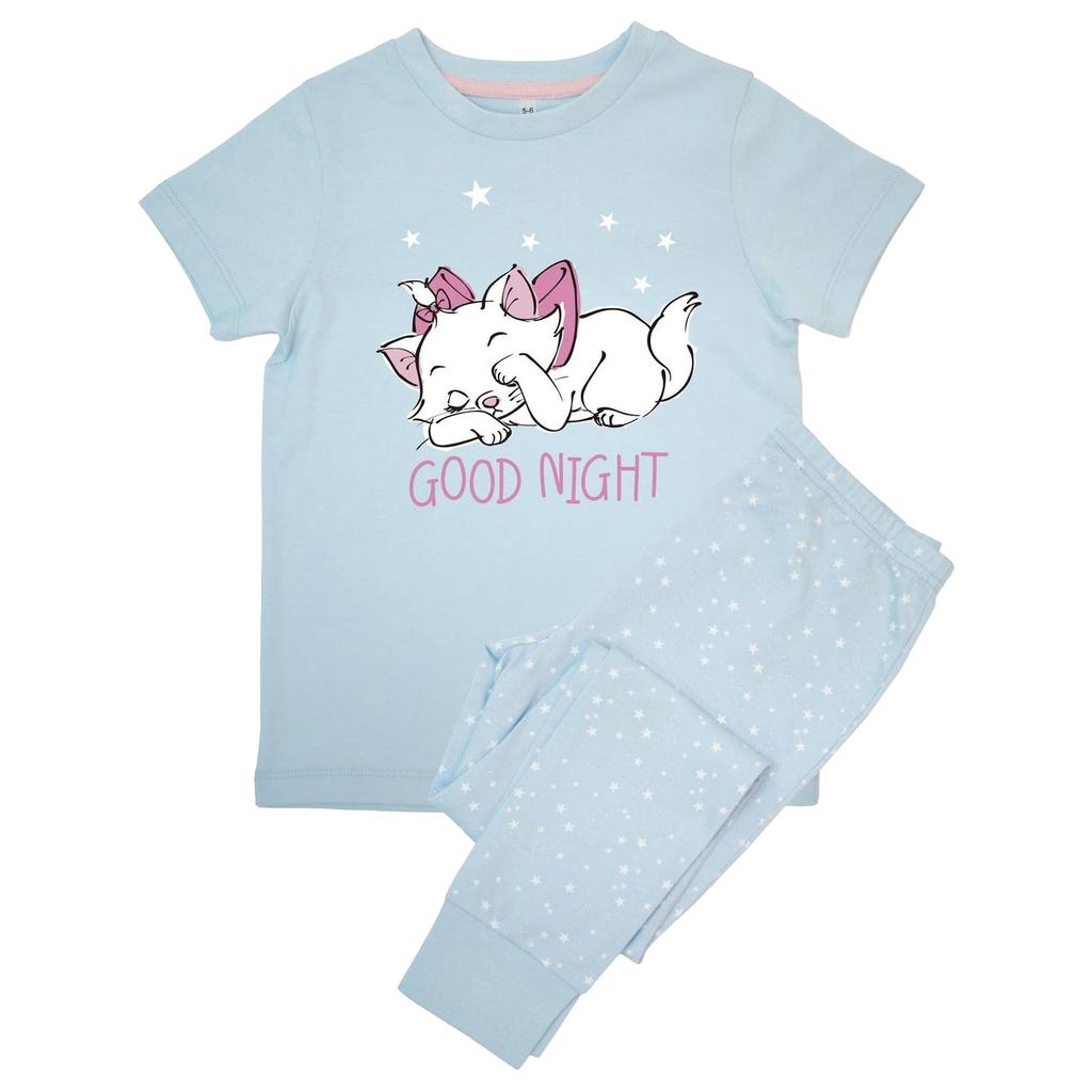 The Aristocats Girls Good Night Stars Short-Sleeved Long Pyjama Set