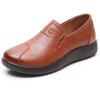 Wiosna Jesień Wygodne Płaskie Buty Skórzane Antypoślizgowe dla Osób w Średnim Wieku i Starszych Czarne Casualowe Buty dla Mamy Damskie Klasyczne Loafersy Mujer Zapatos