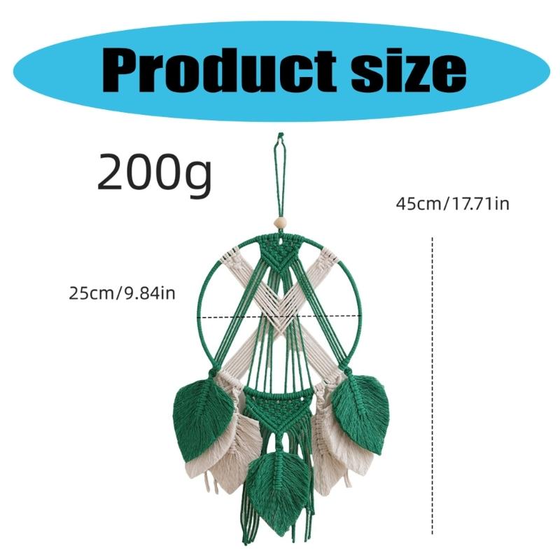 Farmhouses Cotton Rope Handwoven Dreamcatchers for Bedroom and Living Room Wall Decors Tassels Macrames Tapestrys