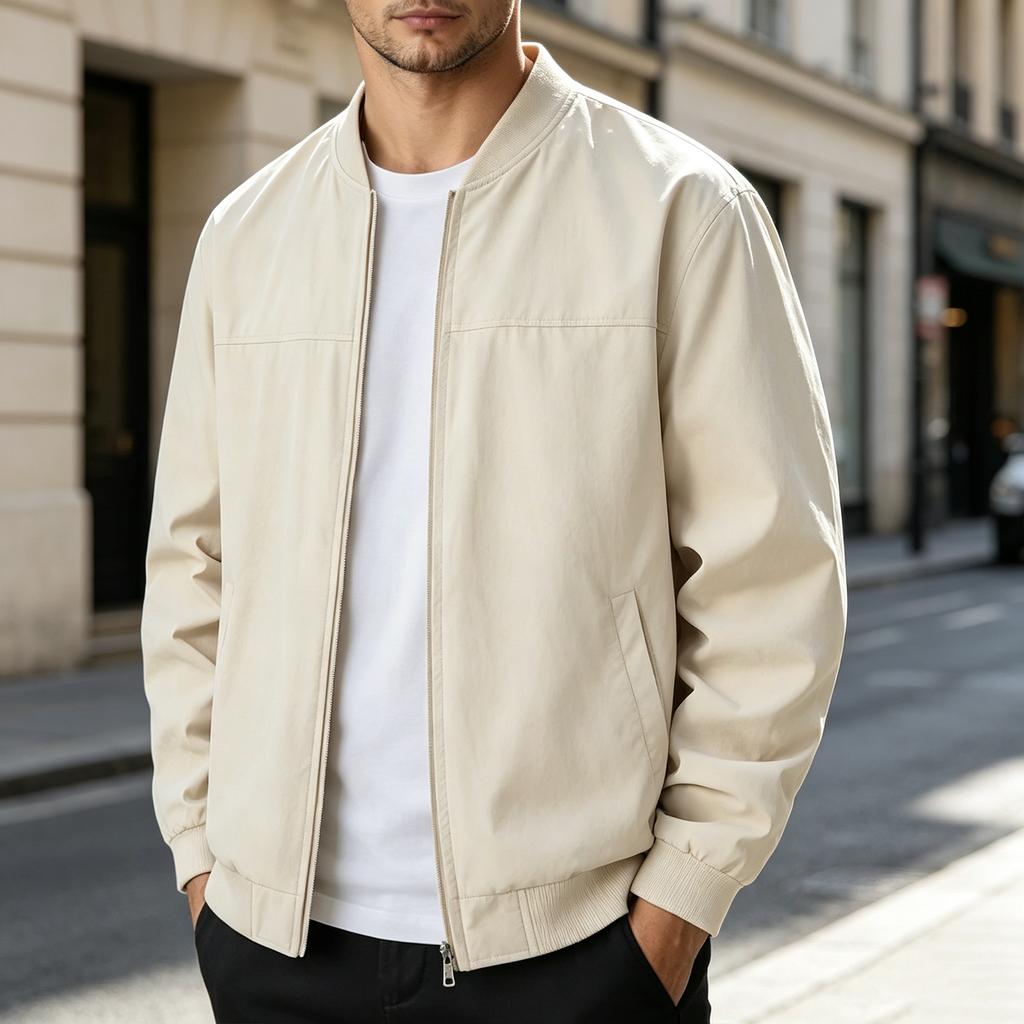 Men's Casual Jacket Color Loose Fit Outdoor for Spring and