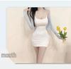 Korean Autumn 2025 Slimming Waist Sleeveless High-Waist Camisole Dress with Big Collar