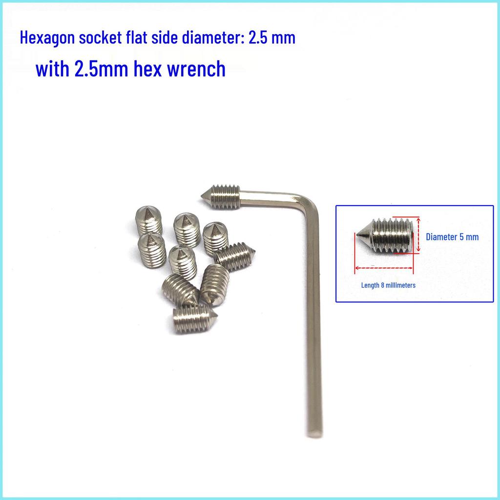 Stainless Steel Faucet Handle with M5 Hex Socket Screw for Kitchen/Bathroom Washbasin – Hot/Cold Water Accessory