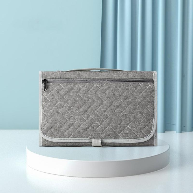 

Портативный складной моющийся детский водонепроницаемый дорожный подгузник пеленальный коврик светло-серый