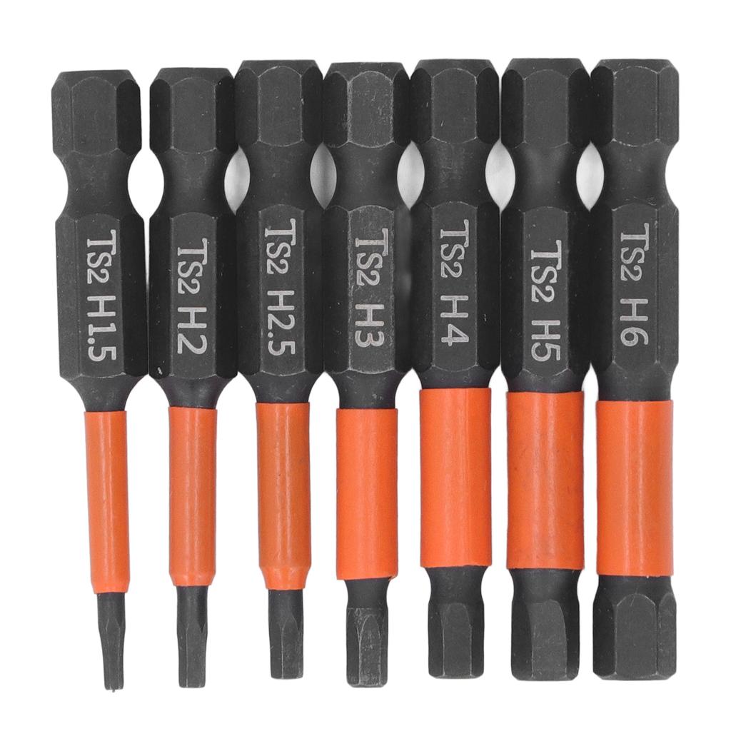 7-teiliges magnetisches Schraubendreher-Bit-Set Sechskantschaft Schlagschrauber Bohrer H1.5-H6 Metrisch