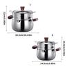 Premium 304 Stainless Steel Double Layer Steamer Pot with Wood Handle Suitable for Efficient and Even Cooking Experience