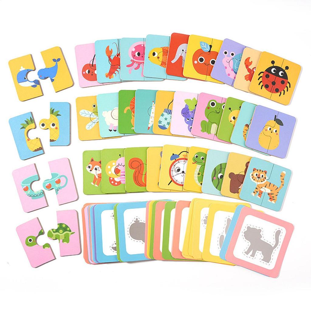 Matching Cards Puzzle Sets Educational Activities Sorting Toy for Classroom Kindergarten Daycare Travel Preschool Kids Ages 3