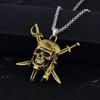 Pirates Of The Caribbean Necklace Movie Jack Sparrow Aztec Skeleton Skull Heads Pendant Punk Medallion Vintage Jewelry