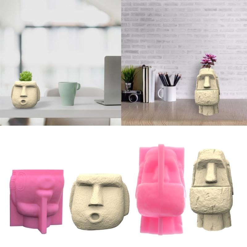 Candles Holder Resin Mold,Gypsum Flower Pot Silicone Molds Doll Epoxy Resin Casting Molds for DIY-Jewelry Storage Box