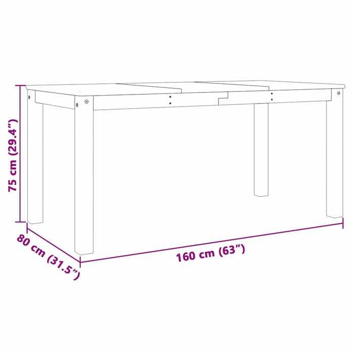 VidaXL Panama 3-piece Dining Set Grey Solid Pine Wood, Dining Table Set, Kitchen Table and Benches, 3345174