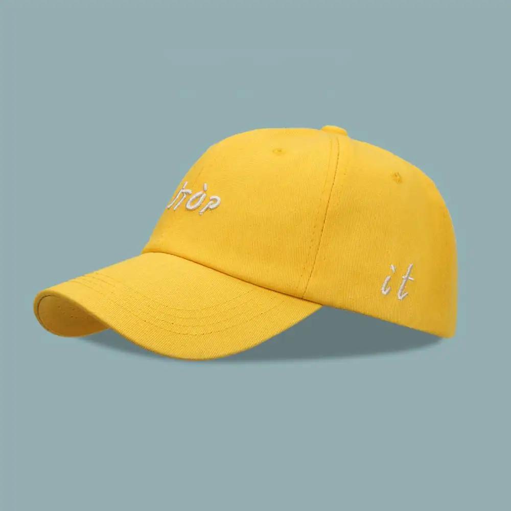 Korean Versatile Letter Embroidery Baseball Hat Female Retro Outdoor Sunshade Duck Tongue Cap