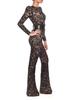 European-American Celebrity Style Lace Slim-Fit Jumpsuit