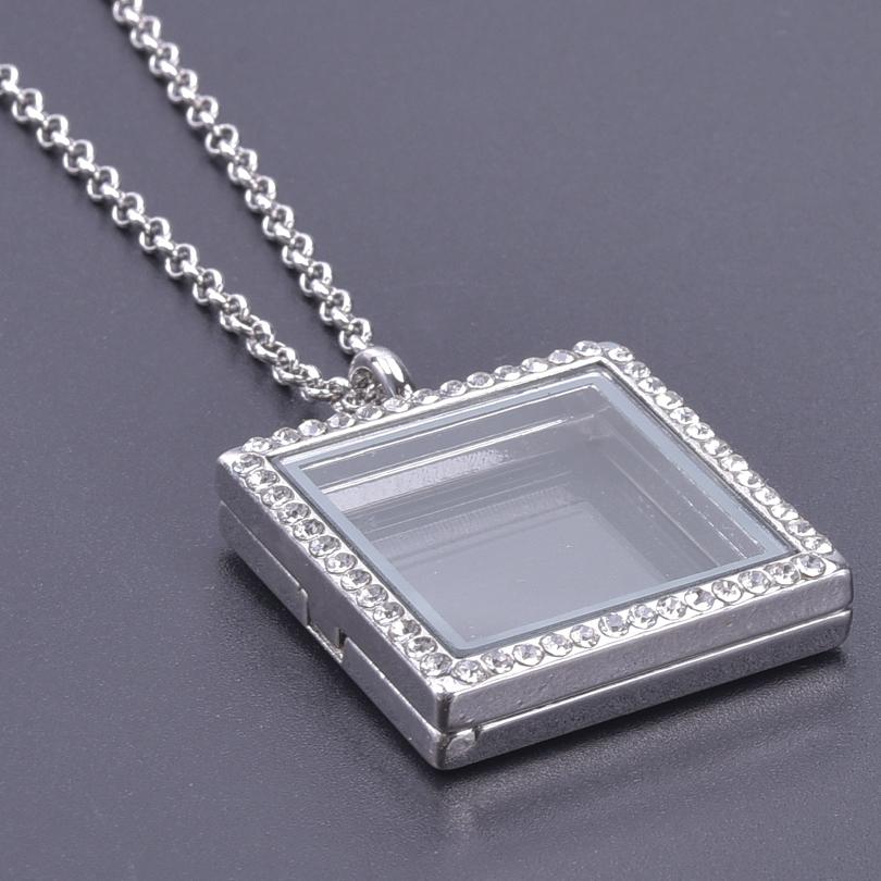 1Pc Round Heart Glass Cremation Urn Locket Pendant Necklaces For Ashes Mix Geometric Memory Floating Relicario Collares Jewelry