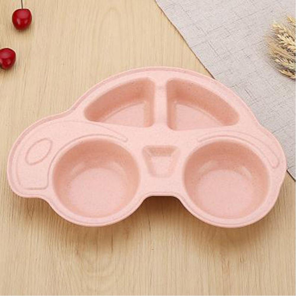 Toddler Infant Baby Dishes Cartoon Car Shape Plate Separated Child Food Plates Kids Dinnerware Tableware Tray