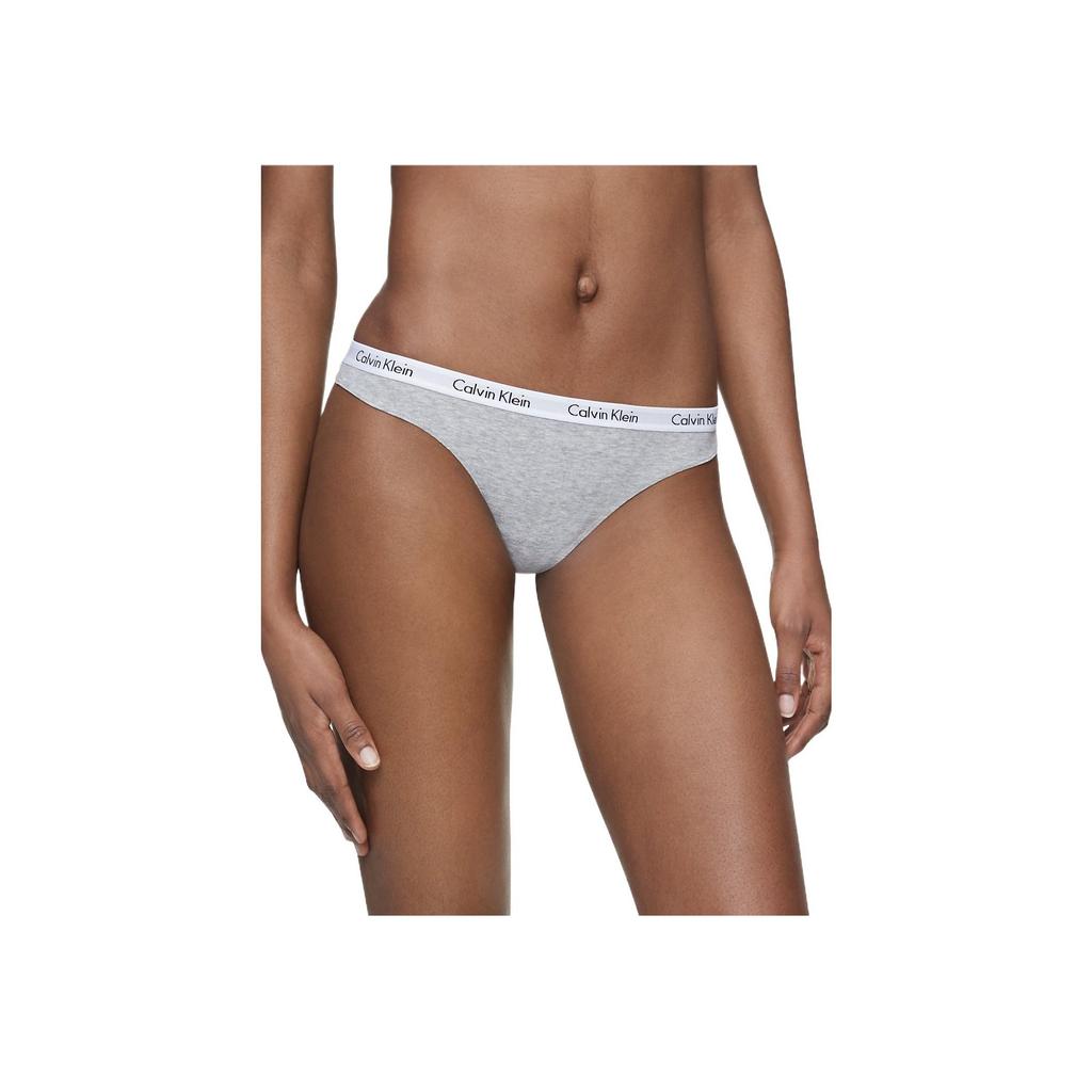 Calvin Klein FW22 Solid Logo Jacquard Sexy No-Show Thong Underwear 3-Pack Women Underwear QD3588-999