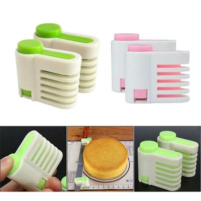 Accesorios de Cocina DIY Cortador Nivelador de Pasteles Pan Herramientas para Pasteles Herramientas Fijadoras de Corte Gadgets Dispositivo Rebanador 2 Piezas/juego 5 Capas
