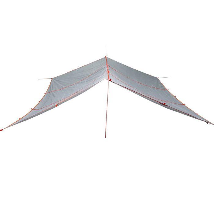 VidaXL Camping Tarp Grey and Orange 420x440 Cm Waterproof, Tarp, Waterproof Tarp, Lightweight Camping Tarp, Tarp 94675