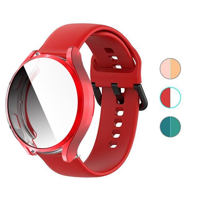 Ремешок + чехол для Samsung Galaxy Watch 5 Pro 4 44 мм 40 мм 45 мм active 2 Защитная крышка Силиконовый ремешок для умных часов Браслет TPUBumper For watch5 40mm