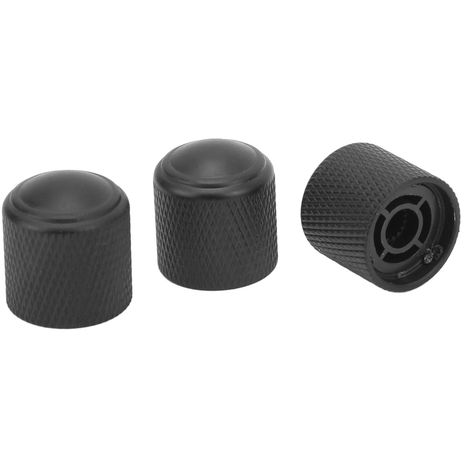 

3Pcs Metal Dome Knobs Electric Guitar Volume Tone Control Aluminum Alloy Instrument Accessories Black