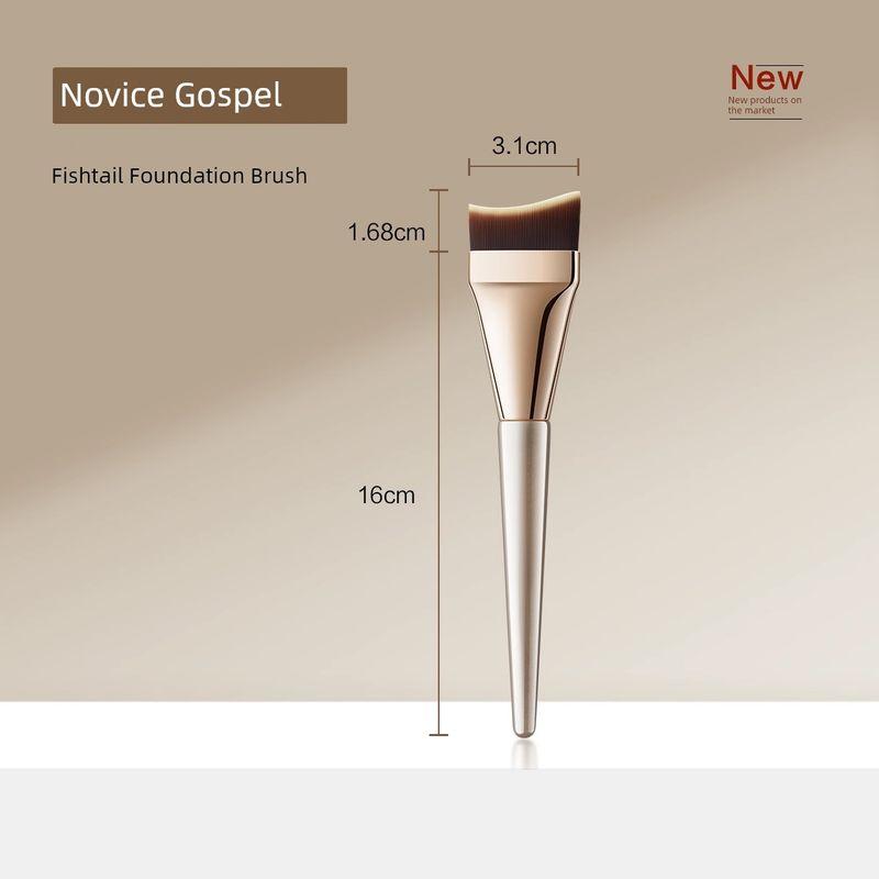 New Foundation Brush, Lightweight Makeup Artist Flat-Head Angled Crescent Brush for Beginners, Low-Mark Concealer Flat-Head Liquid Foundation Brush