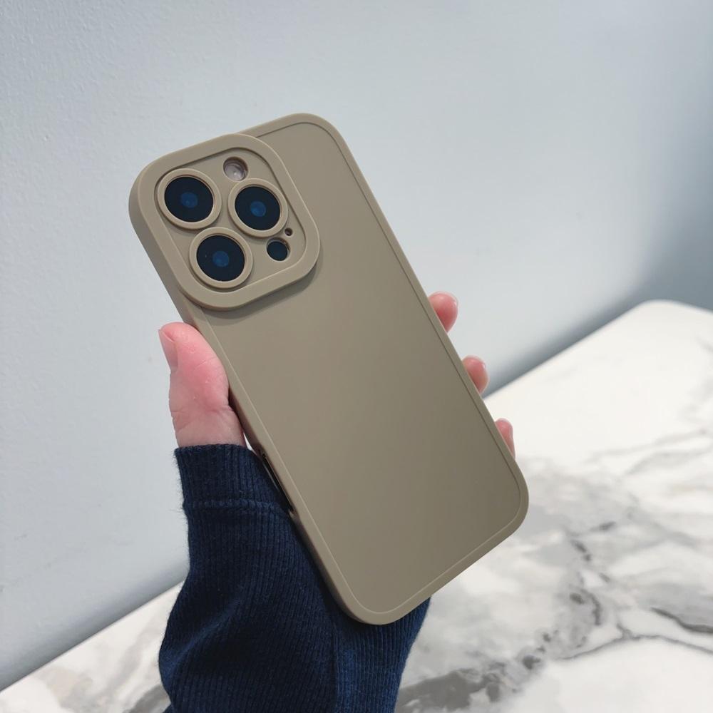 Luxury Soft Matte Solid Color Phone Case For iPhone 16 15 14 Plus 13 12 11 Pro Max X XR XS Plain Shockproof Bumper Back Cover