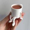 1 Pc 3D Printed Realistic Chocolate Figurine - Movable Joints Ornamental Sculpture Home Office Decor