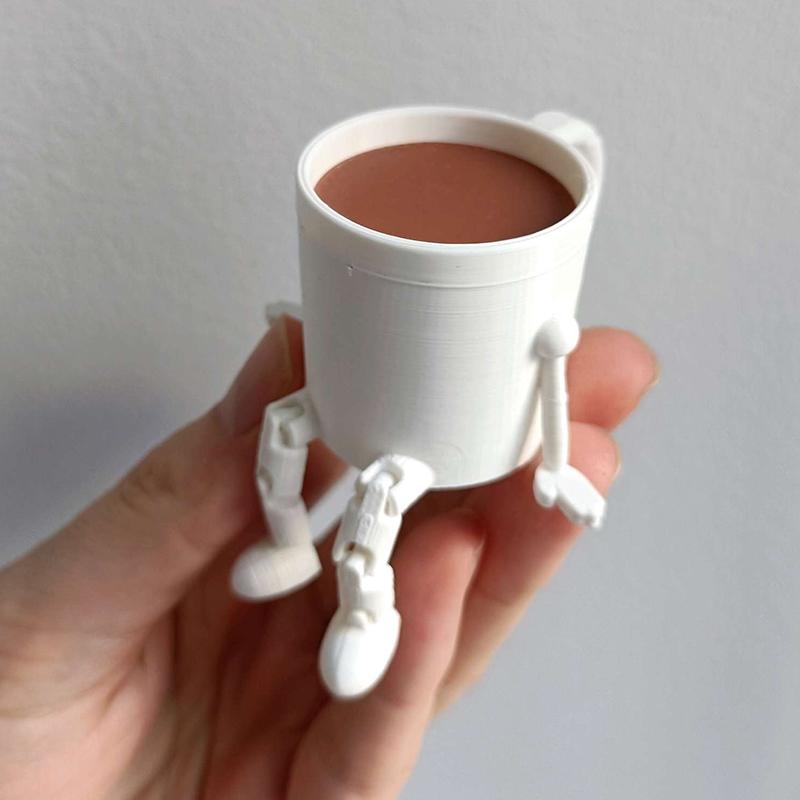 1 Pc 3D Printed Chocolate Figurines With Movable Joints Realistic Desktop Decorations For Home Office Ornamental Sculptures