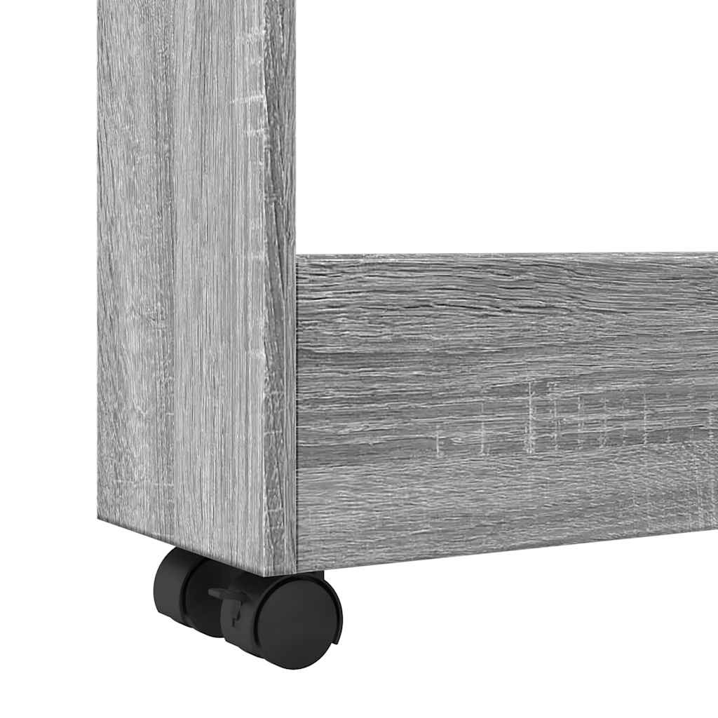 Narrow Storage Trolley 3 Tier Grey Sonoma Particleboard