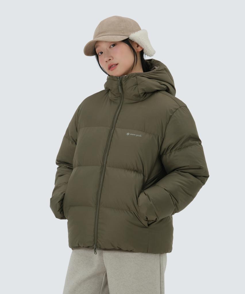 Snowpeak Apparel Airnova Pertex Reversible Hooded Heavy Down Jacket (S25Wupdj14) Yellow Khaki
