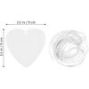LIFKOME 50 Pcs Heart Shape Sublimation Felt Air Freshener Blanks with Elastic Straps for Diy Car Vent and Home Decoration 3.54 Inch