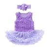 Summer Children Rose Sleeveless Princess Girl Solid Color Cute Princess Dress