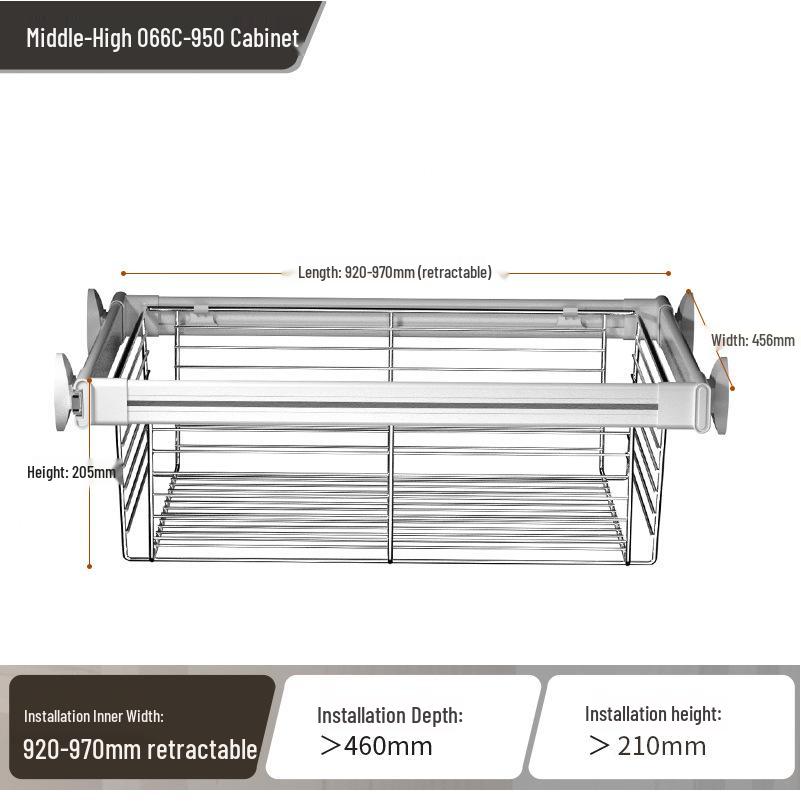 Étagère télescopique extensible pour rangement de pantalons dans une armoire