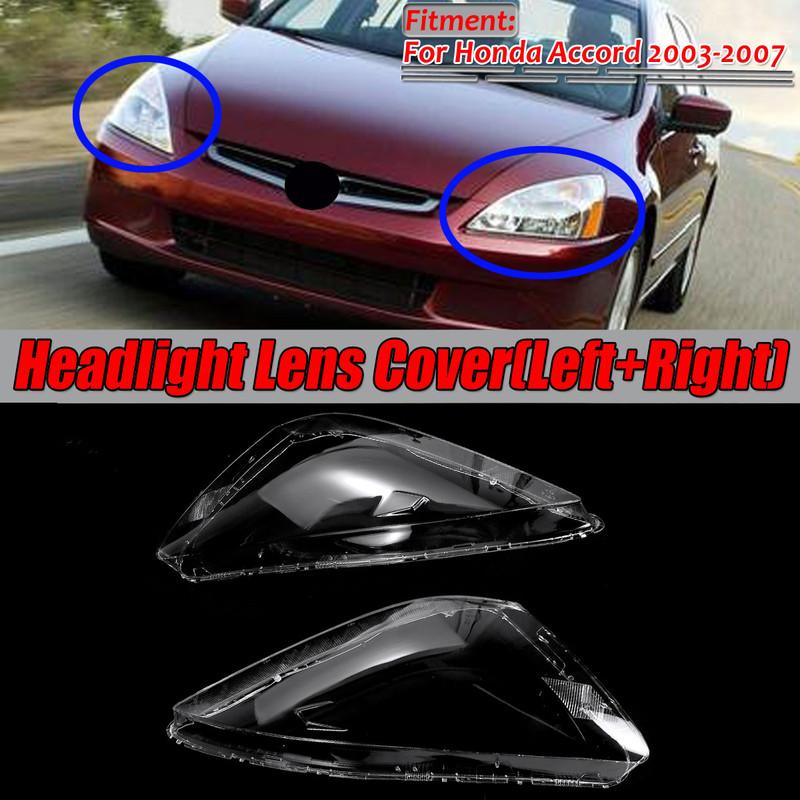 Car Front Headlight Headlamp Light Lens Shell Cover Headlamp Lenses Covers For Honda For Accord 2003 2004 2005 2006 2007