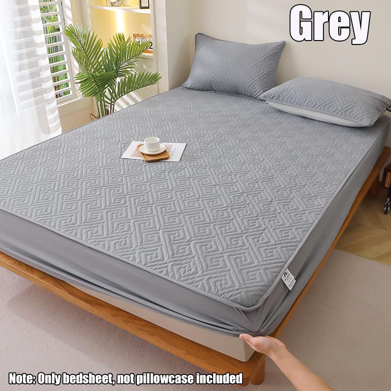1PC Home Mattress Cover Waterproof Thickened Quilted Waterproof Bed Cover Breathable Fitted Bed Sheet  (No Pillowcase)