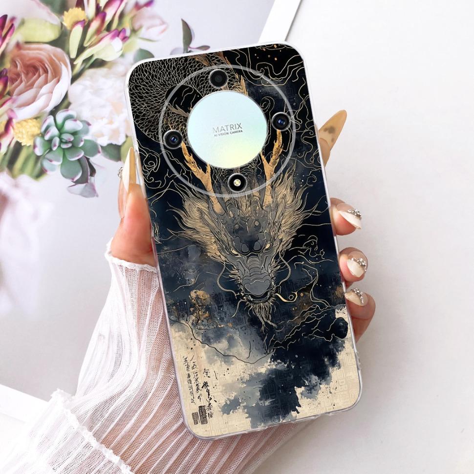 For Honor X9a 5G Case Magic 5 Lite Cover Dragon Cartoon Soft Silicone Phone Cases For Honor Magic5 Lite HonorX9a X 9a Bumper