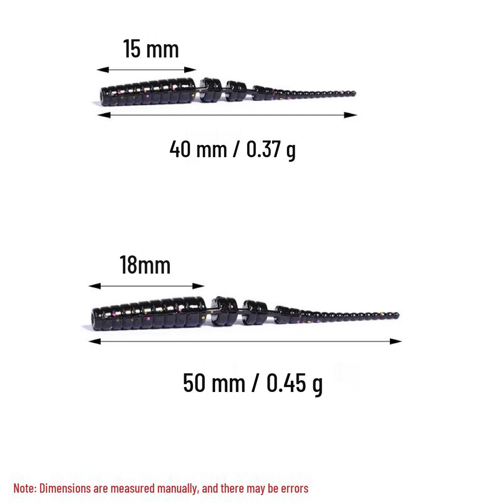 Multi-Jointed Micro-Lure: Needle Tail Soft Bait for Aspius, Perch, Tilapia, and Sunfish Fishing