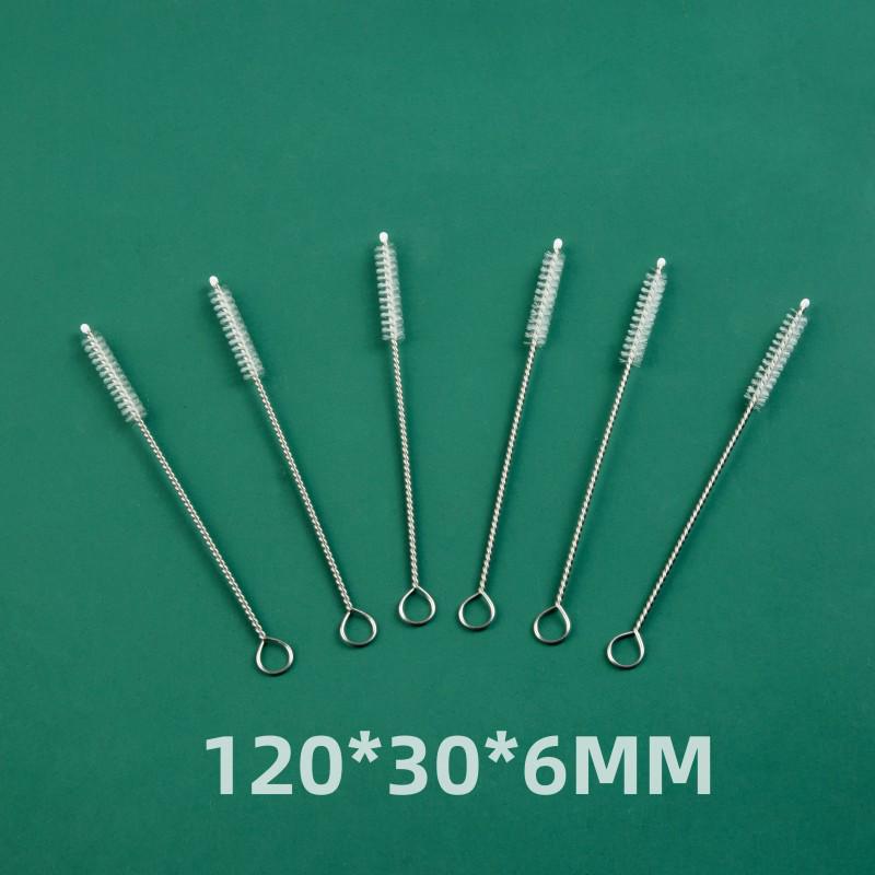 304 Stainless Steel Nylon Cleaning Brush for Baby Bottles & Test Tubes - Soft Spiral Bristles